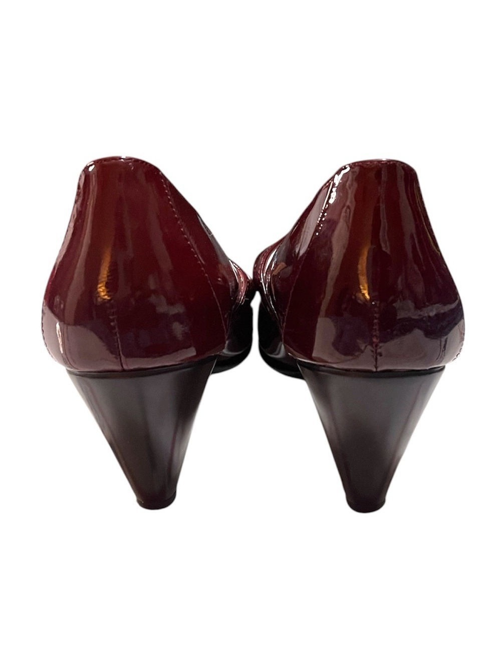 Sofft Fiorenza Mary Jane Size 9.5 M Chianti Patent Leather Pump Heels Burgundy - Picture 4 of 7